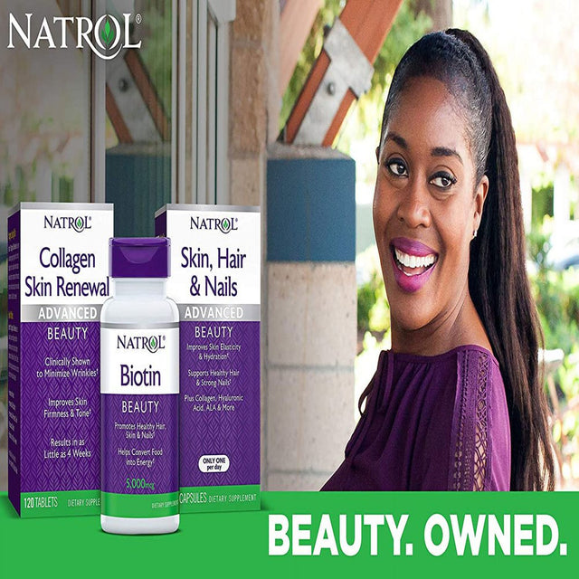 Natrol Skin, Hair and Nails Strength Skin Care Capsules, 60 Ea