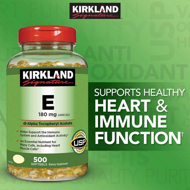 Kirkland Signature Vitamin E 400 IU, 500 Softgels