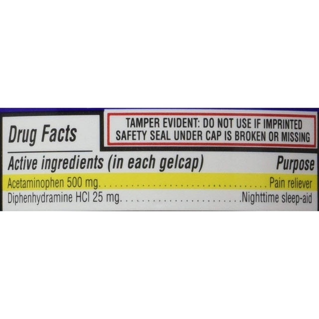 Kirkland Signature Acetaminophen PM 500 Mg., 375 Capsules