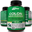 Nutriflair Quick Colon Cleanse Supplement for Bloating Relief 15 Day Detox Cleanser 30 Capsules