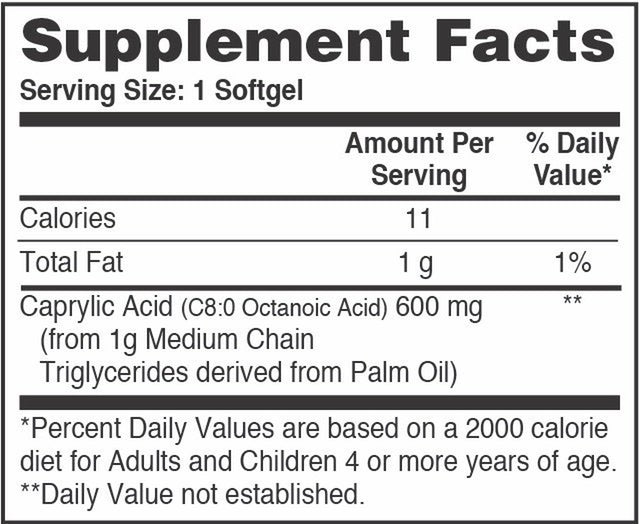 Caprylic Acid 600Mg 200 Softgels (Non-Gmo) by Health Thru Nutrition