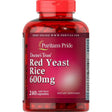 Puritans Pride Red Yeast Rice 600 Mg Capsules, 240 Count