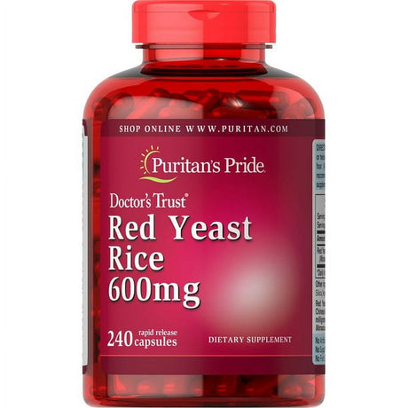 Puritans Pride Red Yeast Rice 600 Mg Capsules, 240 Count