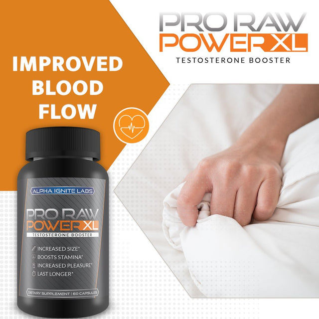 Pro Raw Power XL - Testosterone Booster for Men - Max Power Herbal Mens Testosterone Booster - Boost Metabolism & Circulation - Mens Testosterone Booster and Weight Loss