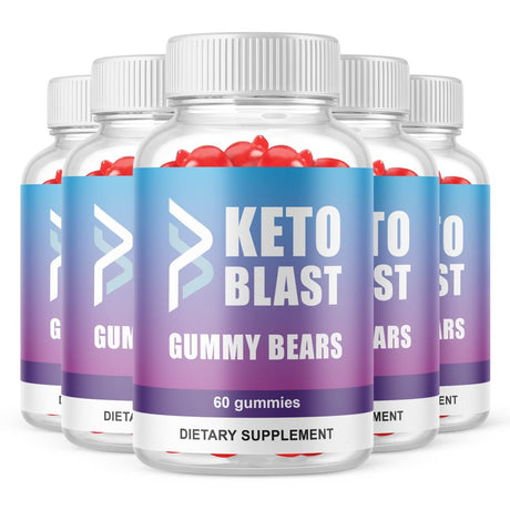 (5 Pack) Keto Blast Gummies - Supplement for Weight Loss - Energy & Focus Boosting Dietary Supplements for Weight Management & Metabolism - Fat Burn - 300 Gummies