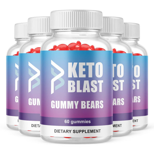 (5 Pack) Keto Blast Gummies - Supplement for Weight Loss - Energy & Focus Boosting Dietary Supplements for Weight Management & Metabolism - Fat Burn - 300 Gummies