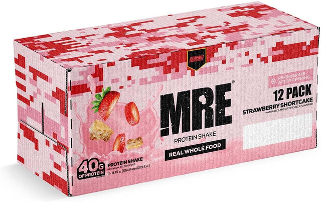 REDCON1 MRE Protein Shake RTD - Strawberry Shortcake - 12 Cartons