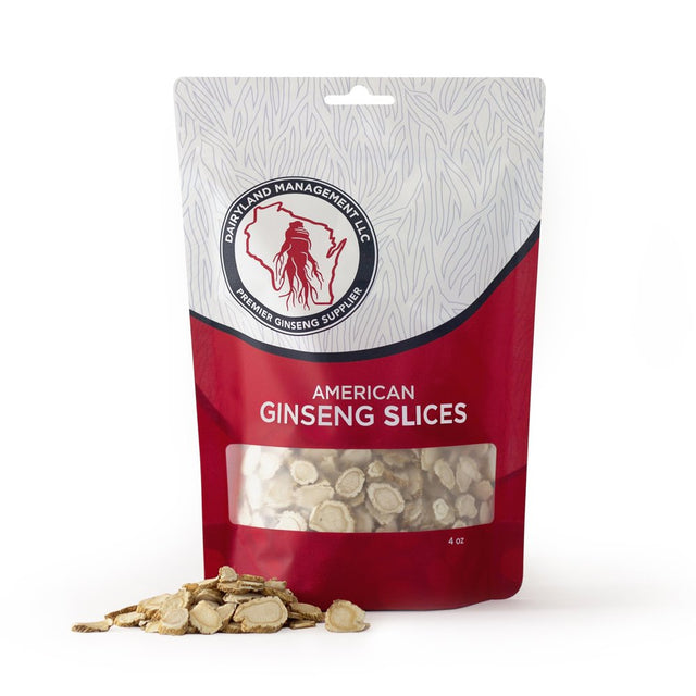 All Natural Pure American Ginseng Slices! (Non-Gmo, Gluten Free Herb) 4 Oz