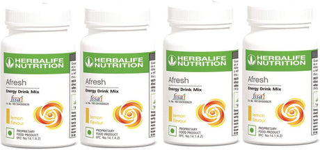 Herbalife Afresh Energy Drink Mix Lemon Flavour - Combo Pack of 4