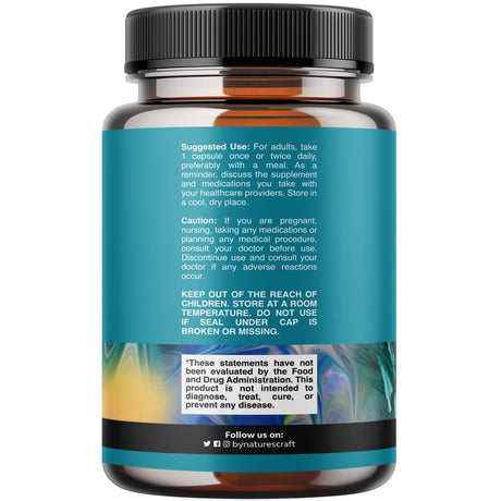 Potent L Tyrosine 500Mg per Serving Capsules - Amino Acid Nutritional Supplement for Brain Health Thyroid Support - L-Tyrosine 500Mg per Serving Brain Supplement for Memory and Focus Support