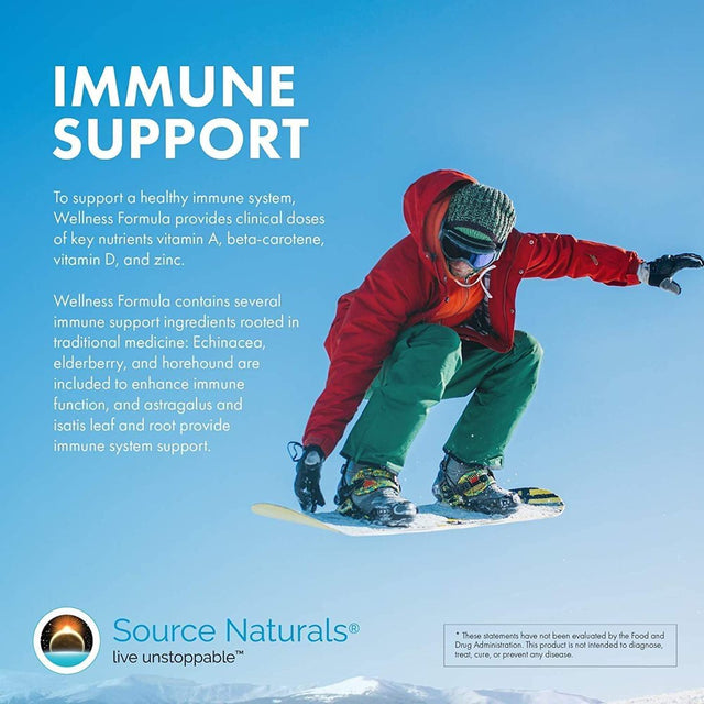 Source Naturals Wellness Formula Bio-Aligned Vitamins & Herbal Defense for Immune System Support - Dietary Supplement & Immunity Booster - 240 Capsules