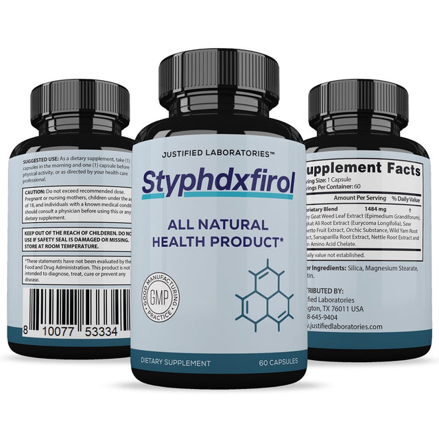 (2 Pack) Styphdxfirol 1484MG All Natural Advanced Men'S Heath Performance 120 Capsules