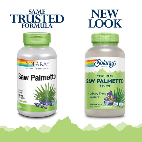 Solaray Saw Palmetto Berry 580Mg| 360 Vegcaps