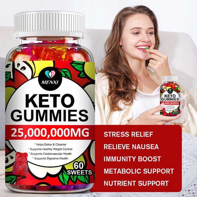 Keto ACV BHB Gummies for Fat Burn Weight Loss Detox Keto Diet Pills 60 Gummy