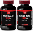 Muscle Booster for Men - Amino Acid 1000 MG Complex - L-Lysine Pills - 2 Bottles 200 Capsules