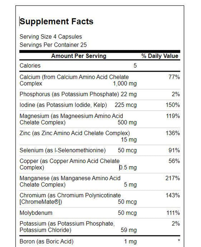 Solaray Mega Multi Mineral Ironfree Vitamin Capsules, 100 Ct