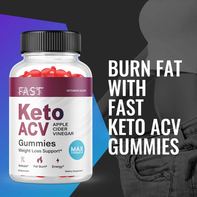 (3 Pack) Fast Keto ACV Gummies - Supplement for Weight Loss - Energy & Focus Boosting Dietary Supplements for Weight Management & Metabolism - Fat Burn - 180 Gummies