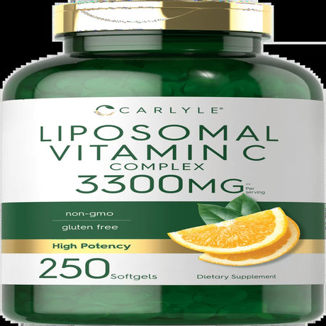 Liposomal Vitamin C 3300Mg | 250 Softgels | High Potency | by Carlyle