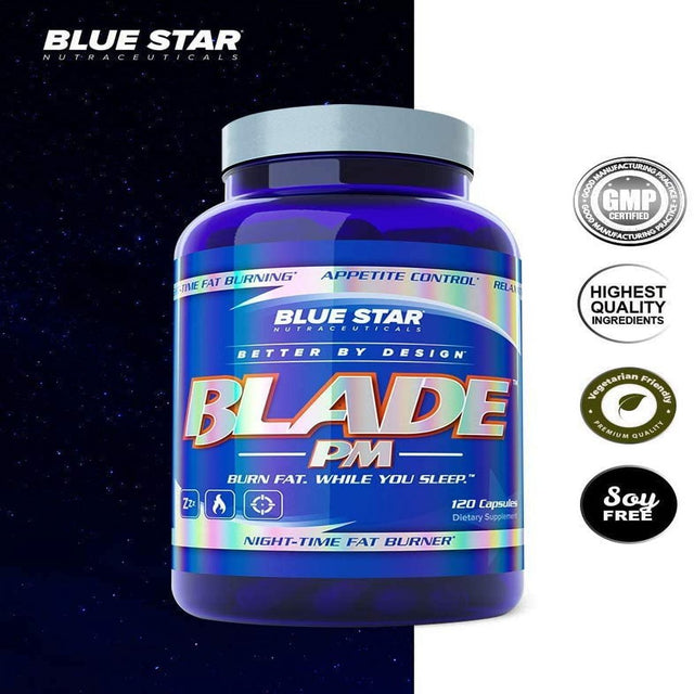 Blue Star BLADE Fat Burner for Men: Strongest Metabolism Booster Weight Loss Supplement and Energy Pills to Support Fast Weight Loss and Appetite Suppression with Acetyl L Carnitine, 120 Diet Pills