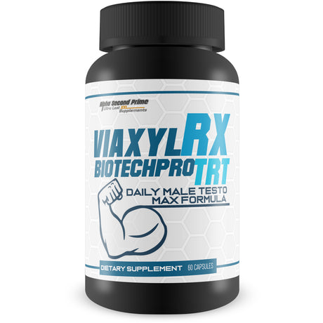 Viaxyl Rx Biotechpro Trt - Natural Testosterone Booster for Men and Women - Daily Male Testo Max Formula - Our Biotech Pro Pills Are Herbally Formulated to Support Natural Testosterone