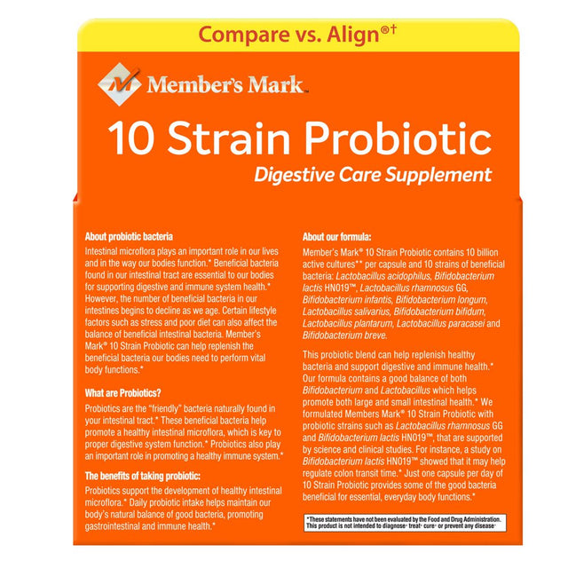 MM 10 Strain Probiotic Digestive Care Supplement (84 Ct.)