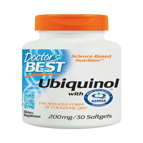 Doctor'S Best Ubiquinol Featuring Kaneka Qh, Non-Gmo, Gluten Free, Soy Free, Heart Health, 200 Mg, 30 Softgels