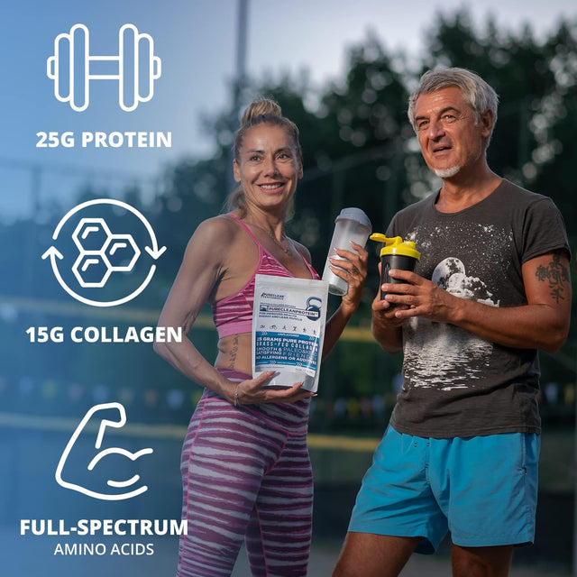 Pureclean Protein Bone Broth Protein Powder - Hydrobeef Beef Protein Powder W/Collagen Peptides - Rich in Eaas Bcaas - Makes Great Snacks & Smoothies - Pure Paleo Post Workout (2 Bags Unflavored)