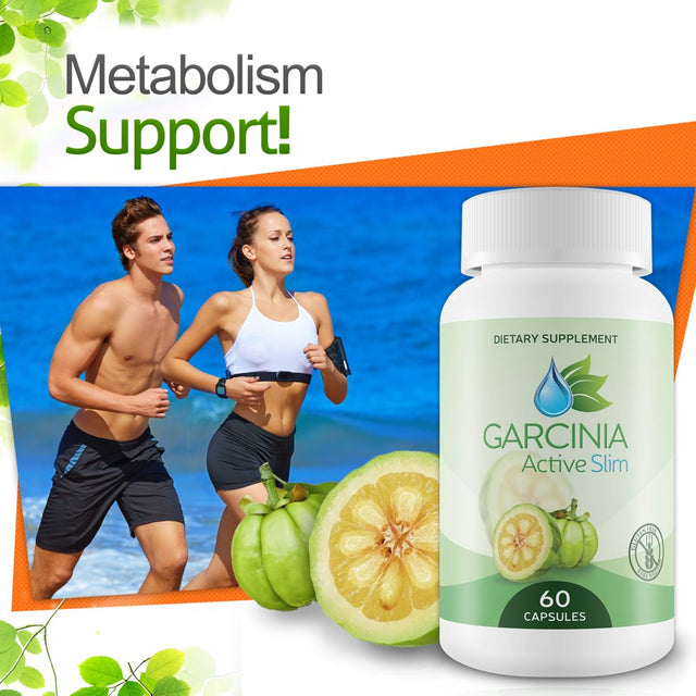 Garcinia Active Slim - Weight Loss Pills - Reduce Appetite and Burn Fat - Natural Garcinia Cambogia Supplement - 60 Capsules