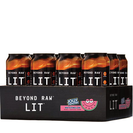 Beyond Raw® LIT™ On-The-Go Pre-Workout, Jolly Rancher® Watermelon, 12 Pack, 16 Oz Cans