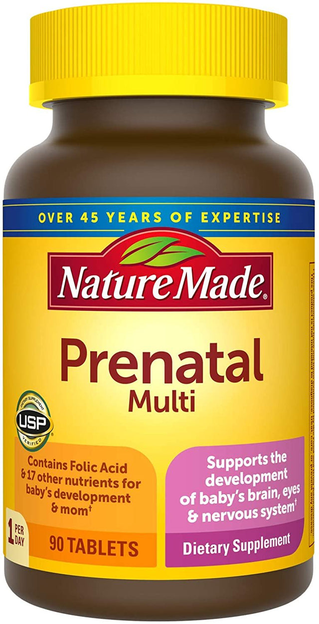 Nature Made Prenatal Multi Dietary Supplement , 90 Tablets Ea (Pack of 3)