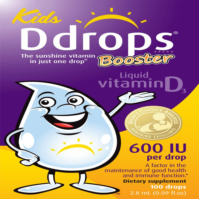 Kids Ddrops® Booster Liquid Vitamin D3 Drops, 600 IU per Drop, 0.09 Fl Oz