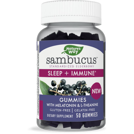 Nature’S Way Sambucus Sleep + Immune Gummies, with Melatonin, 50 Gummies