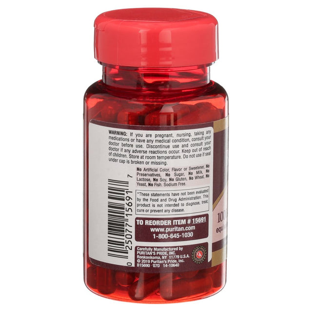 Puritans Pride Black Cherry 1000 Mg Capsules, 100 Count