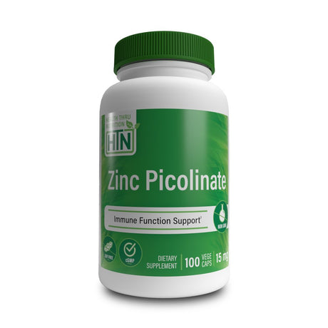 Zinc Picolinate 15Mg (NON-GMO) 100 Vegecaps by Health Thru Nutrition