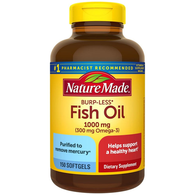 Nature Made Fish Oil Burp-Less -- 1000 Mg - 150 Softgels