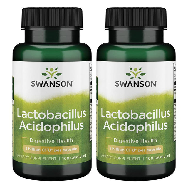 Swanson Lactobacillus Acidophilus 1 Billion Cfu 100 Caps 2 Pack