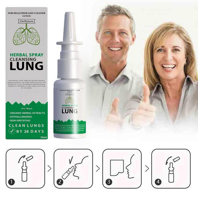 Lung Detox Herbal Cleanser Spray for Smokers Clear Nasal Congestion, Lung Cleanse for Smokers