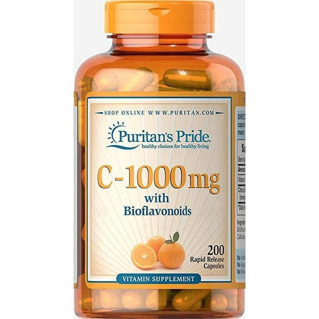 Puritans Pride Vitamin C with Bioflavonoids, 1000 Mg, 200 Count