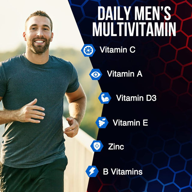 Multivitamin for Men | Men'S Daily Multi Vitamins A, C, D, E, B, Lycopene, Zinc, Calcium & More | Energy, Immune & Overall Health Support for Him | Adult Vitamin Multivitamins Supplement - 60 Capsules