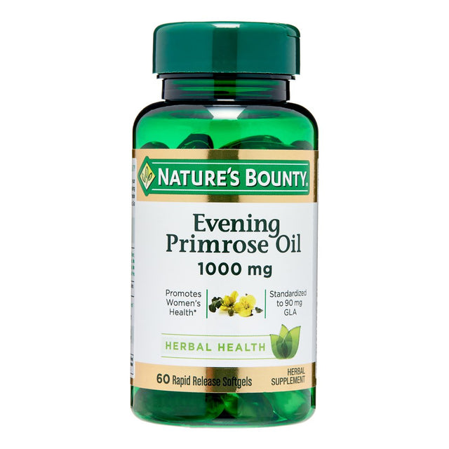 Nature'S Bounty Evening Primrose Oil Softgels, Herbal Supplement, 1000 Mg, 60 Ct