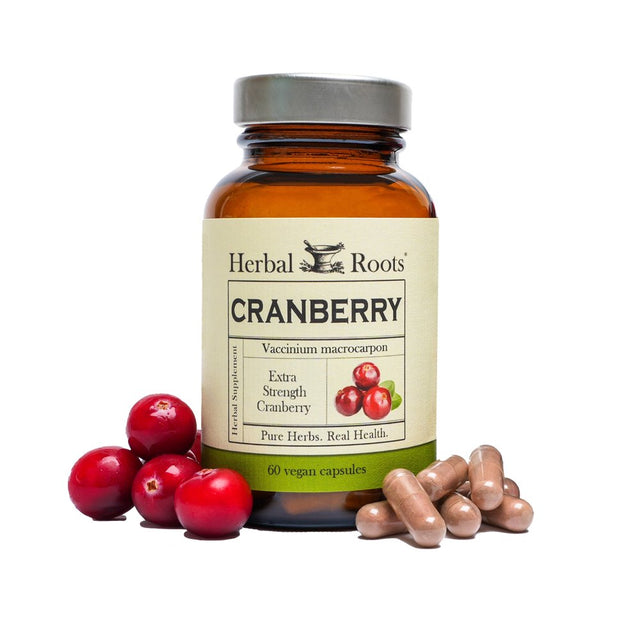 Cranberry Pills with Organic Nettle by Herbal Roots | Urinary Tract Health | One Size, Natural