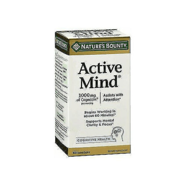 Nature'S Bounty Active Mind Cognitive Health Coated Relief, 60Ct, 4-Pack