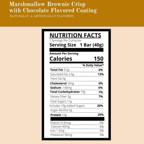 Diet Protein to Go Marshmallow Brownie Crisp Bar - 35 SERVINGS (5 Boxes) - HIGH PROTEIN - LOW CARB