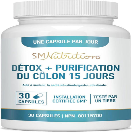 Smnutrition Colon Cleanse & Detox | 15 Day- Digestive System Detox and Weight Loss | 30 Ct