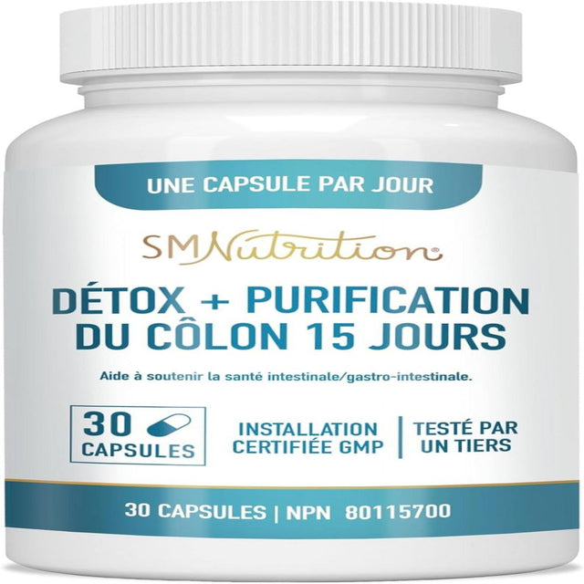 Smnutrition Colon Cleanse & Detox | 15 Day- Digestive System Detox and Weight Loss | 30 Ct