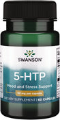 Swanson Premium Amino Acid 5-Htp - Extra Strength - 50 Milligrams 60 Capsules