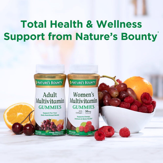 Nature'S Bounty Adult Multivitamin Gummies, Multi-Flavored Vitamins, 75 Ct