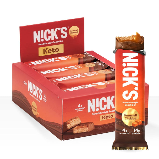 Nick'S Sampler Pack Swedish Style Protein Bars, Keto Friendly Snack Bars, No Added Sugar, 5G Collagen, Low Carb Protein Bar, Low Sugar Meal Replacement Bar, Keto Snacks, 36-Count