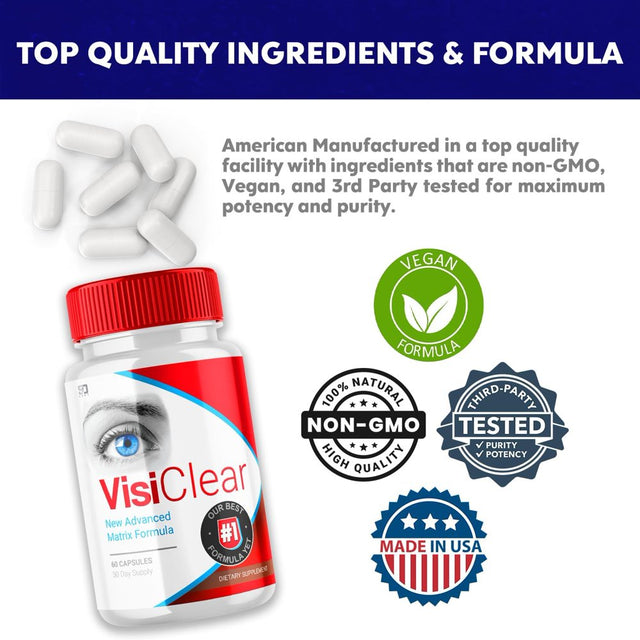 (3 Pack) Visiclear - New Advanced Revolutionary Eye Health Matrix Formula - Supports Healthy Vision - Supplement for Eyes Sight - 180 Capsules