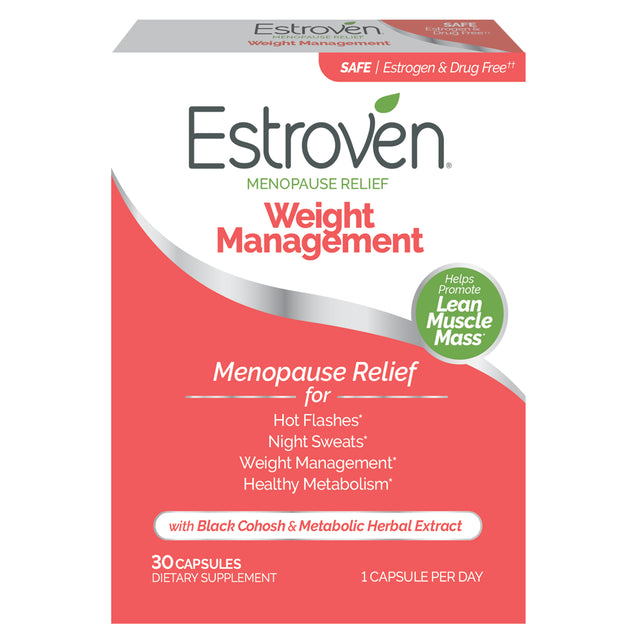 Estroven Menopause Relief Weight Management Capsules, 30 Count